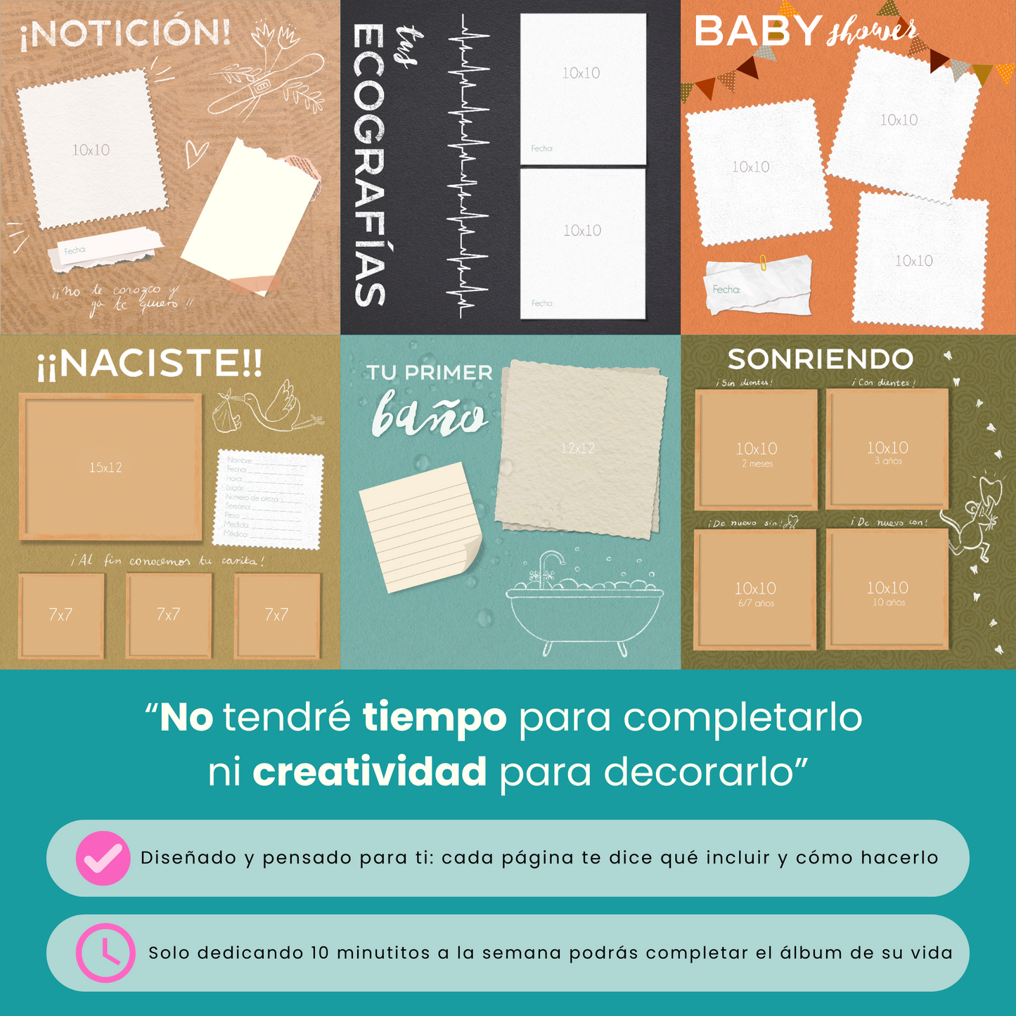 Álbum para bebé - "UN LIBRO PARA TI, SOBRE TI" - Su historia de 0 a 18 años
